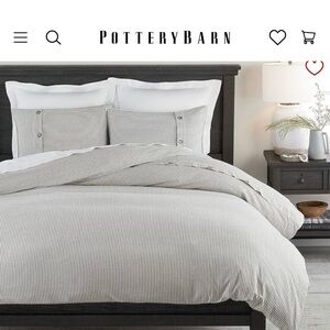 King size duvet with 3 euro shams.  Barely used.  Great condition